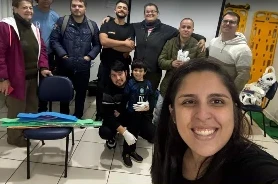 Alunos da turma 116 em Foz do Iguaçu