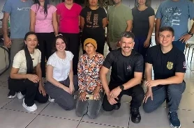 Alunos da turma 127 em Ubiratã